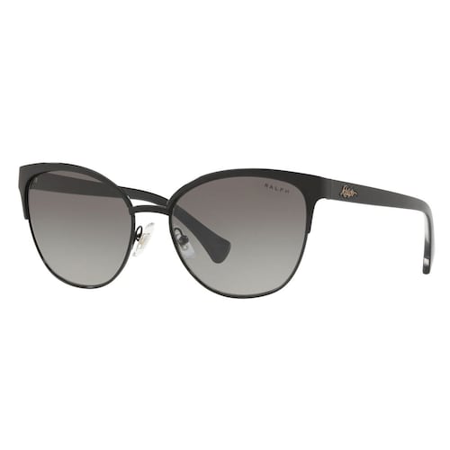 Lente de sol Ralph Lauren Eyewear gris con armazón de metal negro
