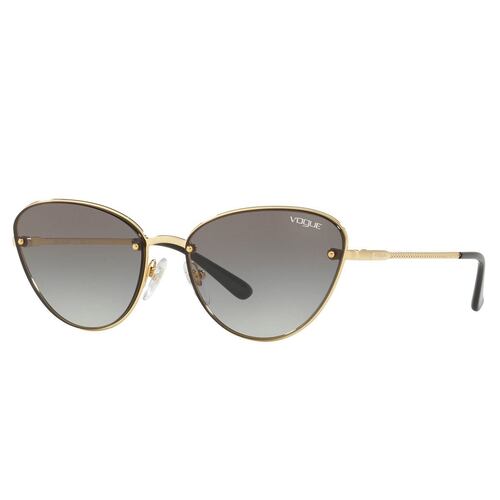 Lente de sol Vogue gris degradado con armazón de metal oro