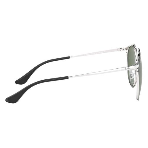 Lente solar Ray-Ban verde en metal plata