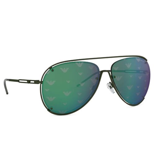 Emporio Armani Verde-Plata Armazón en Metal Verde