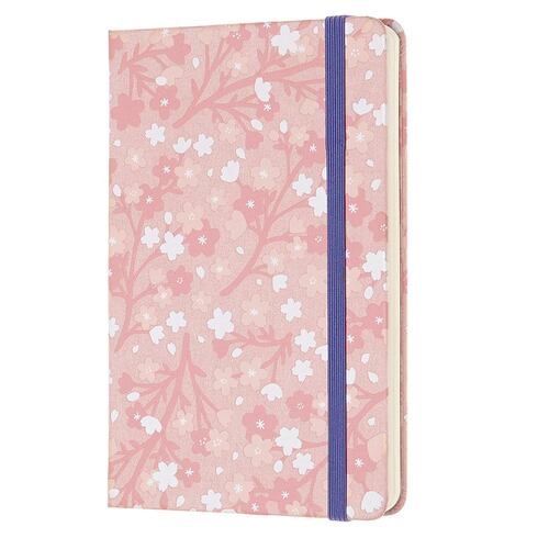 Libreta sakura bolsillo rosa, hoja blanca pasta dura