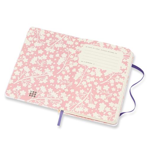 Libreta sakura bolsillo rosa, hoja blanca pasta dura