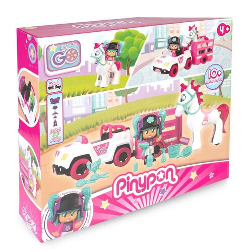 Pinypon Let's Go! Coche y Caballo