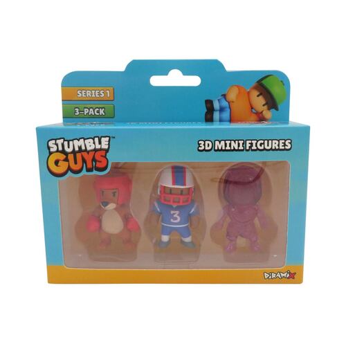 Set 3 Figuras Coleccionables 3D Stumble Guys 5cm