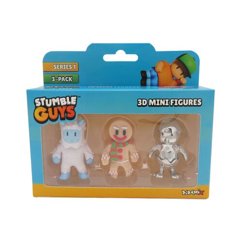 Set 3 Figuras Coleccionables 3D Stumble Guys 5cm