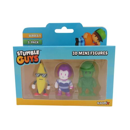 Set 3 Figuras Coleccionables 3D Stumble Guys 5cm