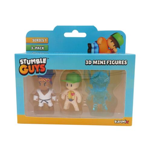Set 3 Figuras Coleccionables 3D Stumble Guys 5cm
