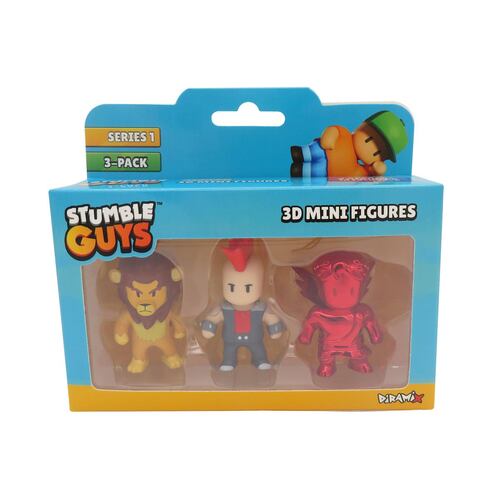 Set 3 Figuras Coleccionables 3D Stumble Guys 5cm