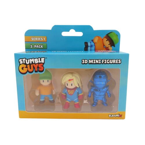 Set 3 Figuras Coleccionables 3D Stumble Guys 5cm