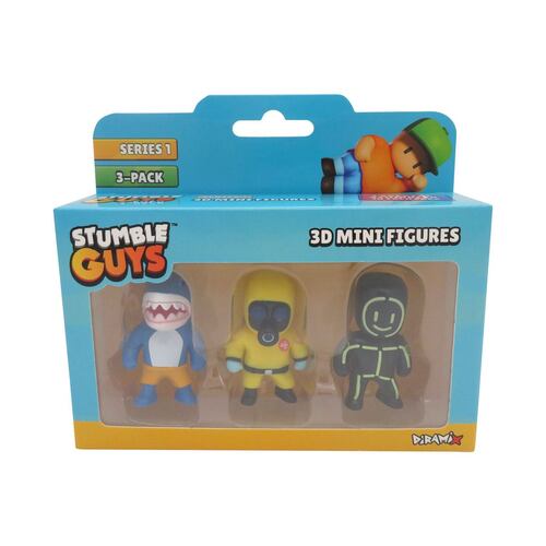 Set 3 Figuras Coleccionables 3D Stumble Guys 5cm