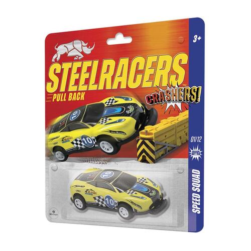 Coche Steelracers Pull Back 1 Pieza ¡Colecciónalos Todos!
