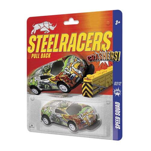 Coche Steelracers Pull Back 1 Pieza ¡Colecciónalos Todos!