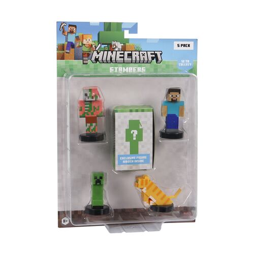 Set de Cinco Figuras MINECRAFT de Colección Stampers Blister