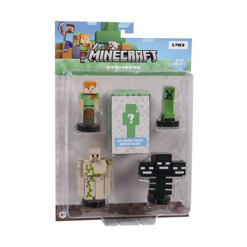 Set de Cinco Figuras MINECRAFT de Colección Stampers Blister