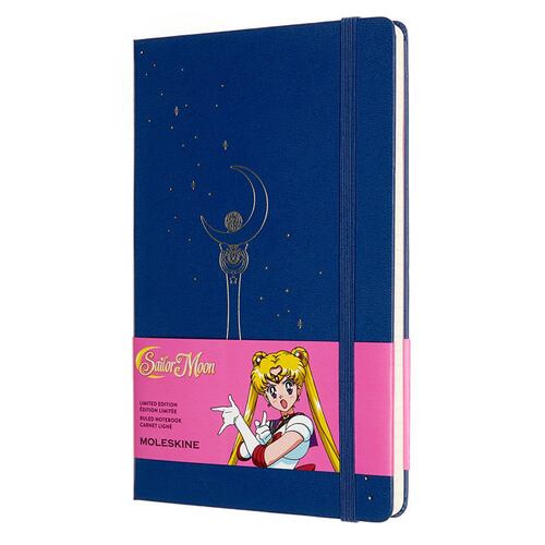 Libreta Sailor Moon cetro grande, hoja rayada pasta dura