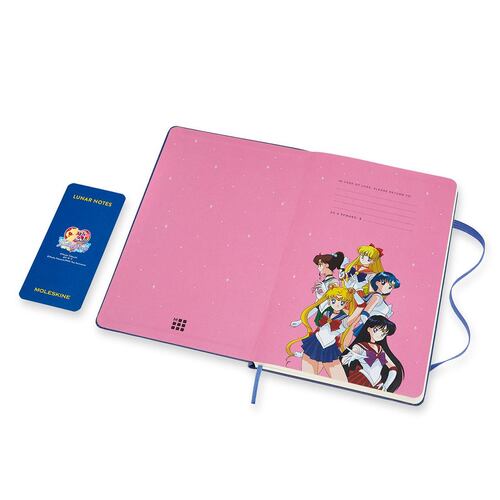 Libreta Sailor Moon cetro grande, hoja rayada pasta dura