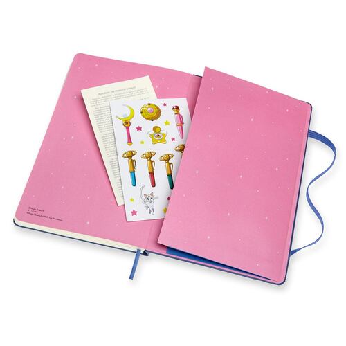 Libreta Sailor Moon cetro grande, hoja rayada pasta dura