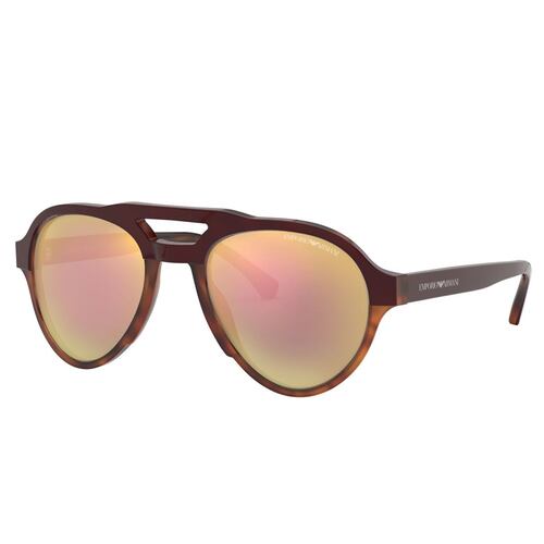 Lente de sol Emporio Armani en acetato habana-vino