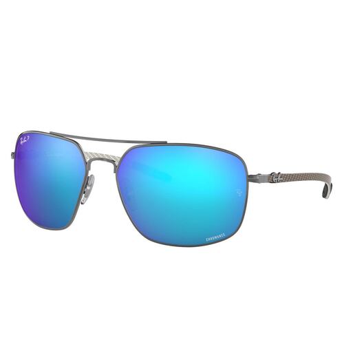 Lente de sol Ray-Ban en acero grafito-azul