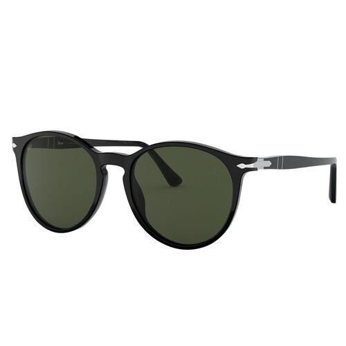 Persol verde, armazón negro unisex en acetato