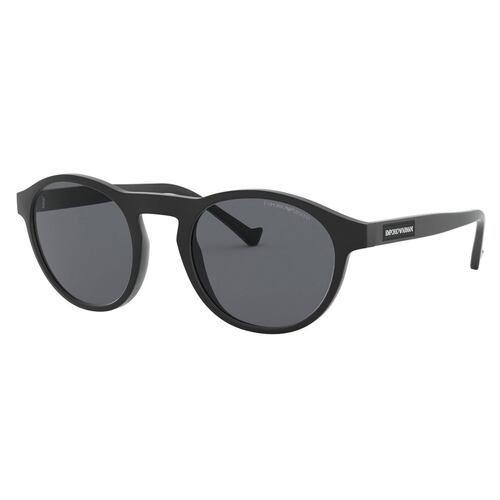 Lente solar Emporio Armani Gris Armazón en Nylon Negro