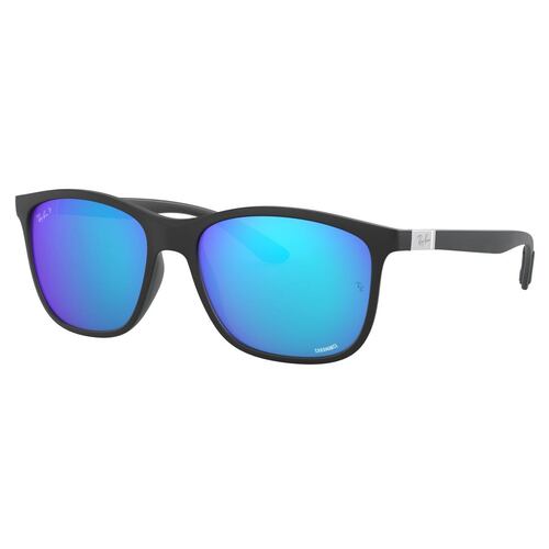 Lente solar Ray-Ban Chromance Polarizado Azul Armazón en Nylon Negro