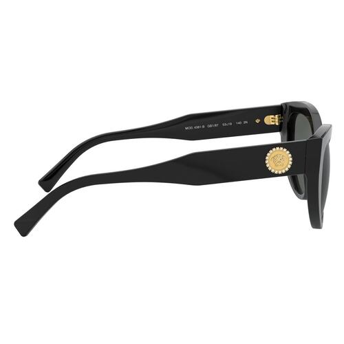 Lente Solar Versace Gris de Acetato Negro Mujer