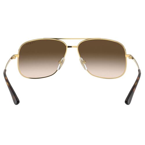 Lentes solares café degradado armazón metal oro Vogue