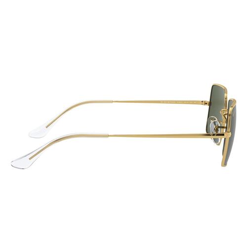 Lentes solares Ray-Ban rectangle verde armazón en metal oro