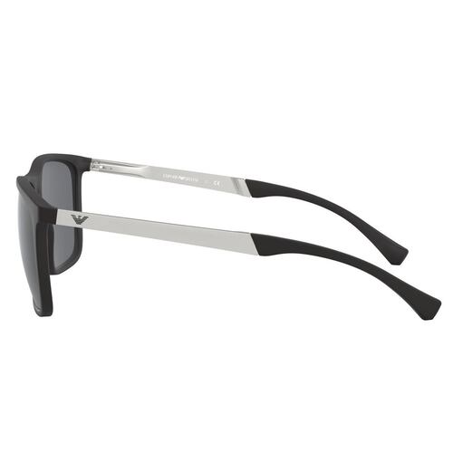 Lente Solar Negro Plata 0EA4150 Emporio Armani