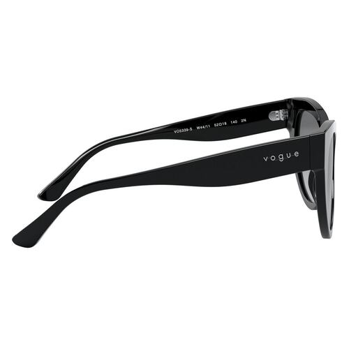Lente Solar Vogue Gris en Acetato Negro para Mujer