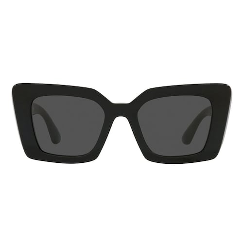 Lente solar Burberry Daisy gris en acetato negro