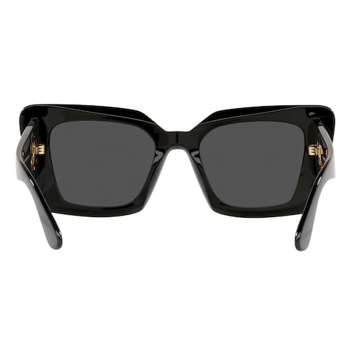 Lente solar Burberry Daisy gris en acetato negro