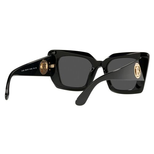 Lente solar Burberry Daisy gris en acetato negro