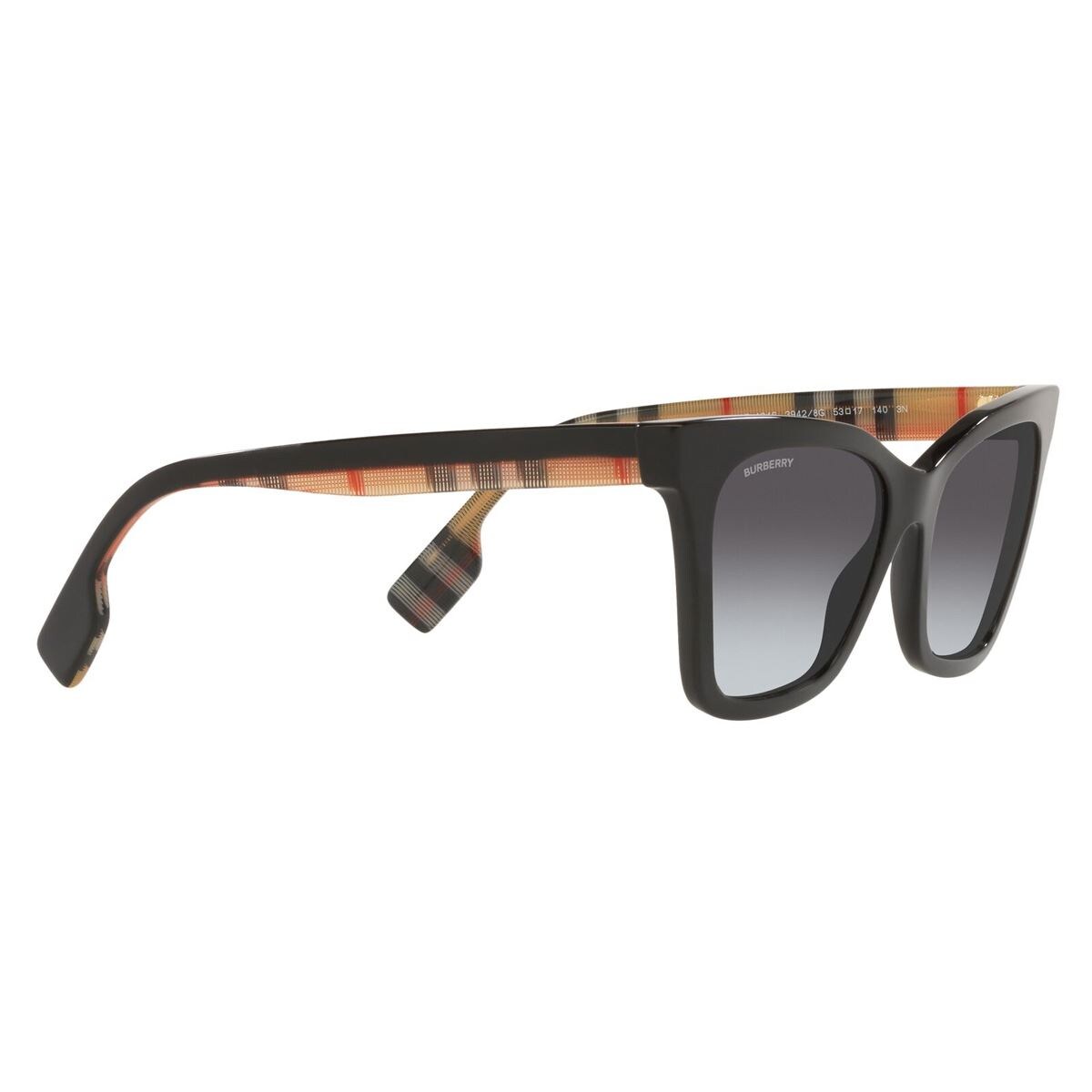 Lente solar Burberry Elsa degradado azul en acetato negro