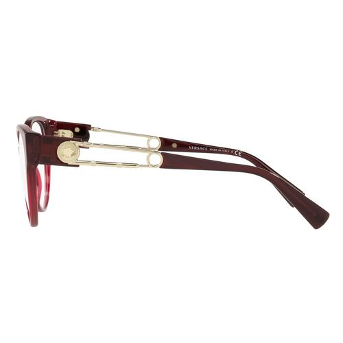 Armazón Versace en Acetato Rojo-Transparente