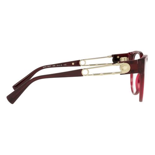 Armazón Versace en Acetato Rojo-Transparente