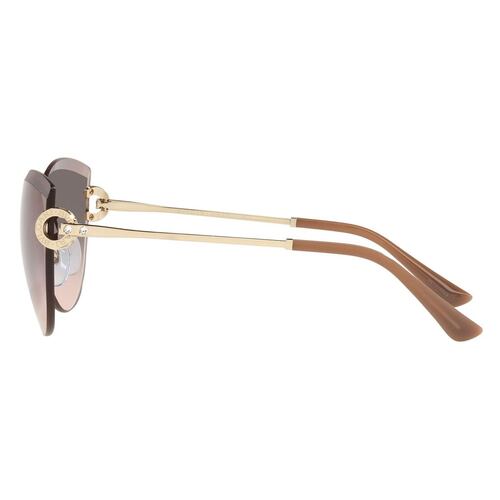 Lente solar Bvlgari degradado gris metal oro