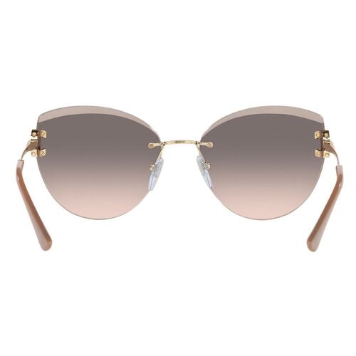 Lente solar Bvlgari degradado gris metal oro