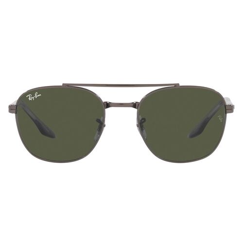 Lente solar Ray-Ban modelo 0RB3688 color verde en metal color gris