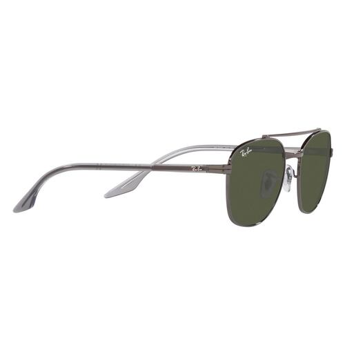 Lente solar Ray-Ban modelo 0RB3688 color verde en metal color gris