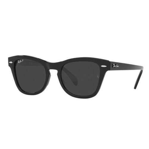 Lente Solar Ray-Ban Polarizado Gris en Plástico Negro