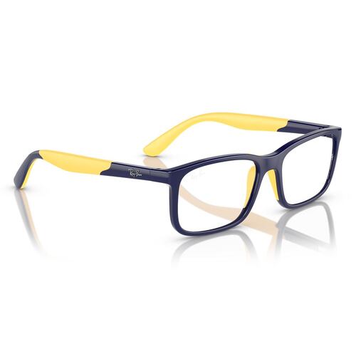 Armazón  Ray-Ban Junior Azul Oscuro Sobre Amarillo Goma Unisex (niños)