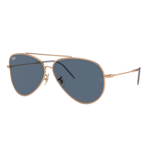 Lente Solar  Ray Ban azul oscuro Unisex