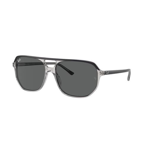Lentes Solares Gris Oscuro Sobre Gris Transparente Ray Ban