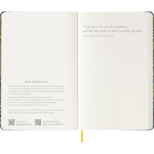 Libreta Grande Moleskine Pasta Dura Van Gogh