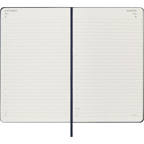 Agenda Grande Diaria 2025 Azul Pasta Dura Moleskine