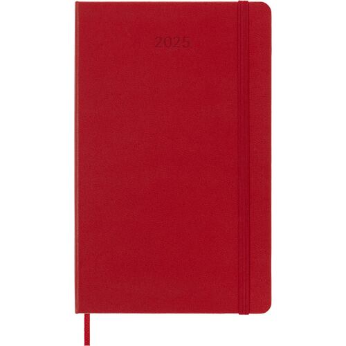 Agenda Grande Semanal 2025 Roja Pasta Dura Moleskine