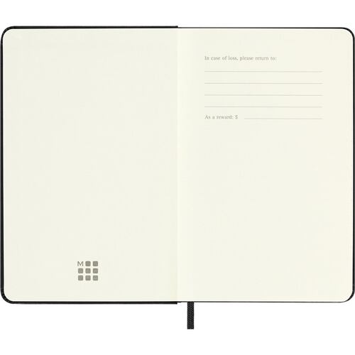 Agenda Semanal de Bolsillo 2025 Negra Pasta Dura Moleskine