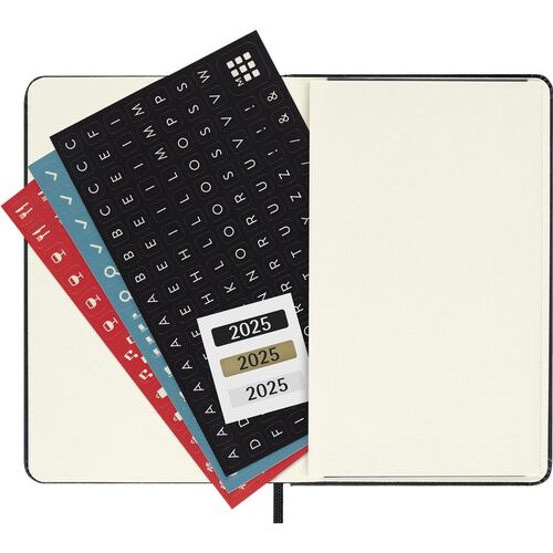 Agenda Semanal de Bolsillo 2025 Negra Pasta Dura Moleskine